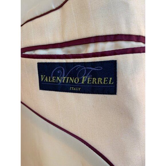 Valentino Ferrel Italy Mens 2-Piece Suit Size 50R Cuffed Pleated GUC RZ10411 - Picture 3 of 14